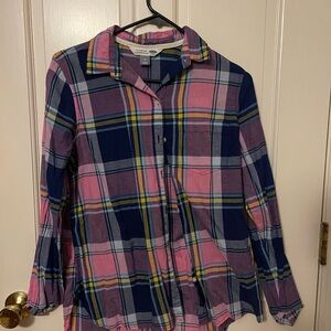 Plaid Button-Up Shirt